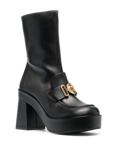 Shop Versace 110mm Medusa Buckle Boots In Schwarz
