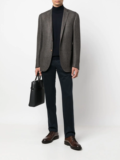 Jacob Cohen Straight-leg Twill Trousers In Blau