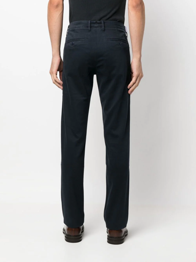Shop Jacob Cohen Straight-leg Twill Trousers In Blau