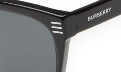 Shop Burberry 52mm Square Sunglasses In Black/ Dark Grey