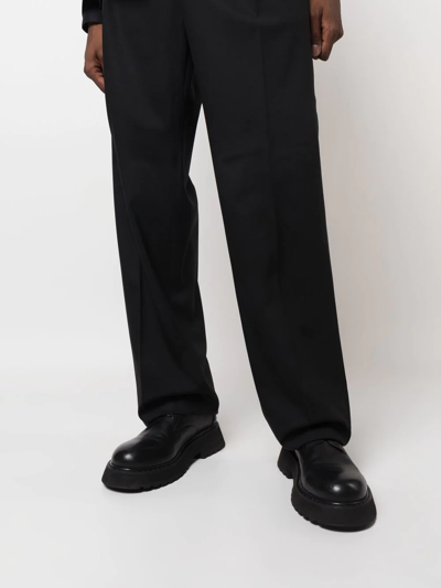 Versace Men's Formal Pants Loose Fit In Black