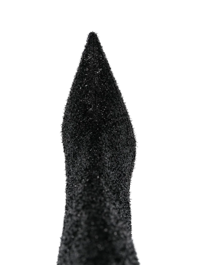 Alexandre Vauthier 110mm Sequin Knee-high Boots In Black