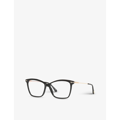 Tom Ford Blue Light Block Cat Eye Ladies Eyeglasses Ft5949-b 001 56 In Black
