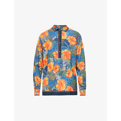 Shop Orlebar Brown Ridley Floral-print Woven Shirt In Multi