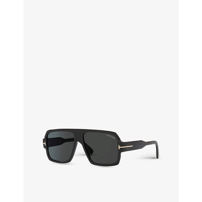 Shop Tom Ford Women's Black Ft0933 Camden Square-frame Acetate Sunglasses