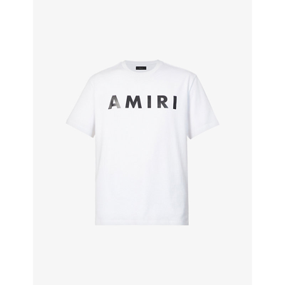 Shop Amiri Army Logo-print Cotton-jersey T-shirt In White30