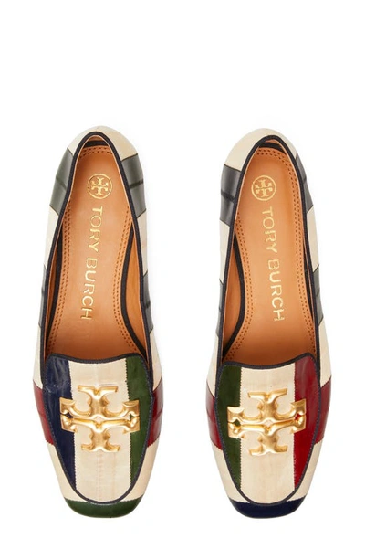 Shop Tory Burch Ruby Quilted Logo Loafer In New Navy Multi/ Perfect Navy