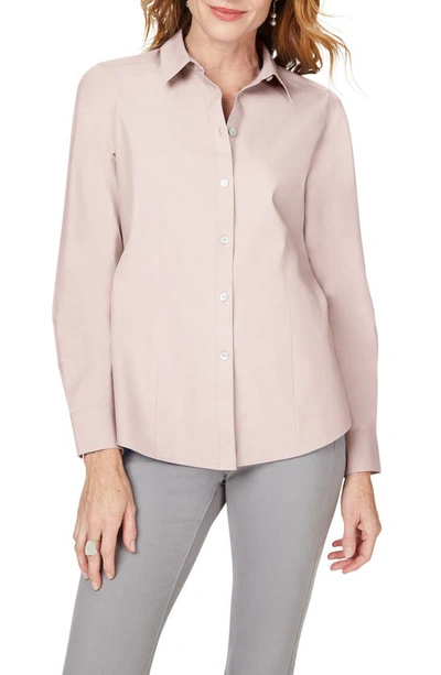 Shop Foxcroft Dianna Non-iron Cotton Shirt In Birch Wood