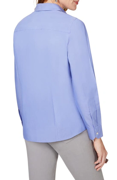 Shop Foxcroft Dianna Non-iron Cotton Shirt In Iris Bloom
