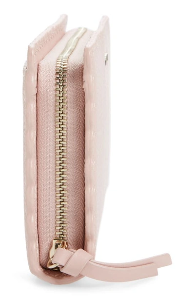 Shop Ted Baker Vivecka Leather Zip Wallet In Nude Pink