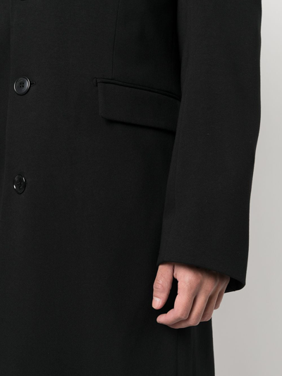 Shop Vetements Unisex Boxy Single Breasted Jersey Tailored Coat In Black