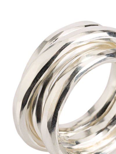 Werkstatt:münchen Werkstatt Munchen Wound Ring Hammered M1723 In Silver