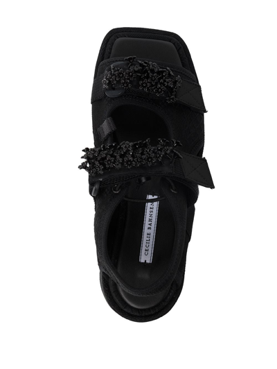 Shop Cecilie Bahnsen Women May Touch-strap Sandals Black