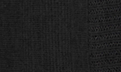 Shop Foxcroft Pointelle Open Front Cardigan In Black