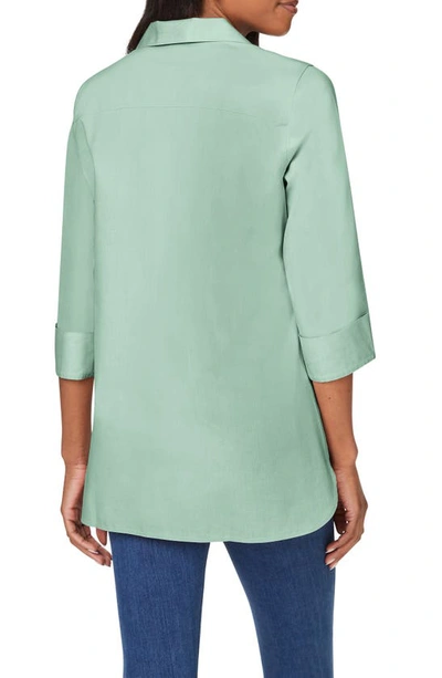 Shop Foxcroft Pandora Non-iron Cotton Shirt In Jade Gem