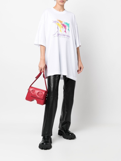 Shop Vetements Unisex Dolphin-unicorn T-shirt In White