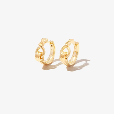 Shop Otiumberg Gold Vermeil Locked Hoop Earrings
