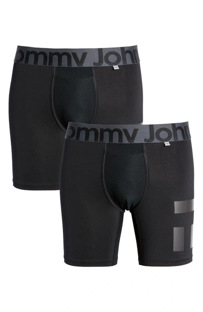 Shop Tommy John 2-pack 360 Sport 6-inch Hammock Pouch™ Boxer Briefs In Black Double