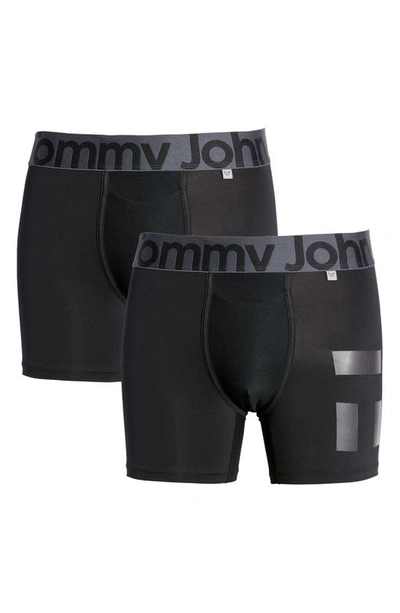 Tommy John 2-pack 360 Sport 4-inch Hammock Pouch™ Boxer Briefs In Black  Double
