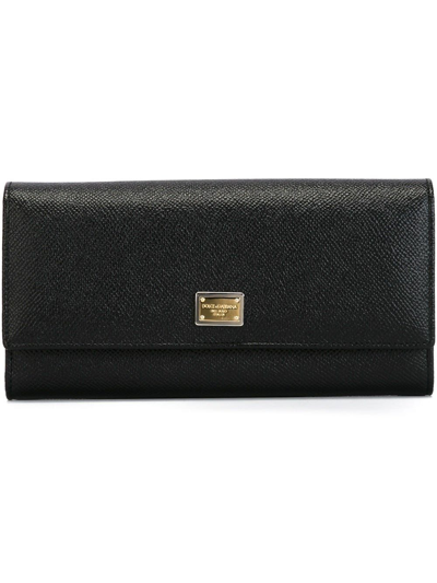 Shop Dolce E Gabbana Women's  Black Leather Wallet