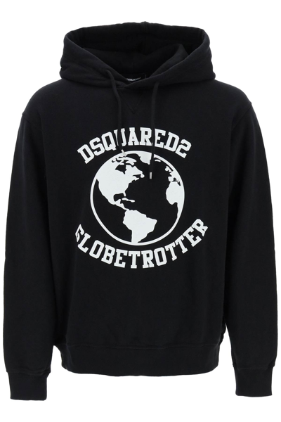 Shop Dsquared2 Globetrotter Hoodie In Black
