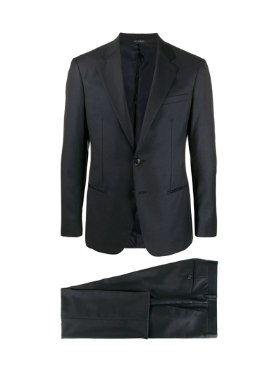 Shop Giorgio Armani Men's  Blue Other Materials Suit
