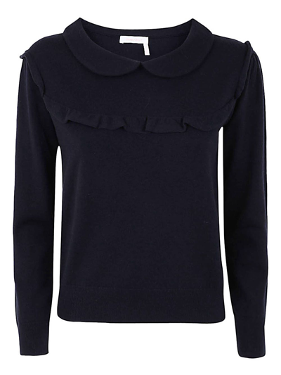 Shop See By Chloé Women's  Blue Other Materials Sweater