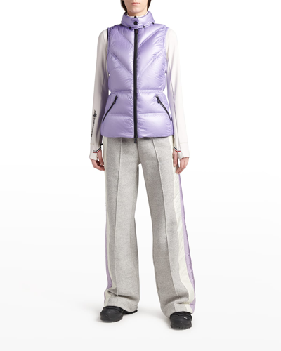 Shop Moncler Moye Puffer Vest In Purple