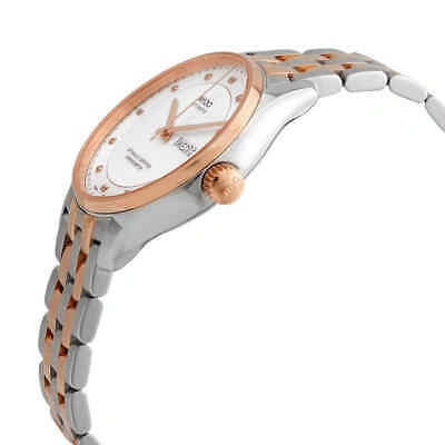 Pre-owned Mido Belluna Automatic Diamond Silver Dial Men's Watch M0014312203692