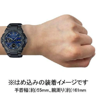 Pre-owned Casio Gst-b400bd-1a2jf G-shock G-steel Carbon Core Bluetooth Solar Men`s Watch