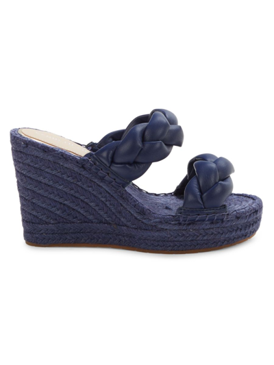 Shop Kenneth Cole New York Women's Owen Espadrille Wedge Sandals In Marine