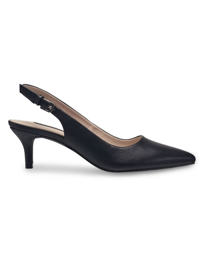 Shop French Connection Women's Point Toe Slingback Heels In Black
