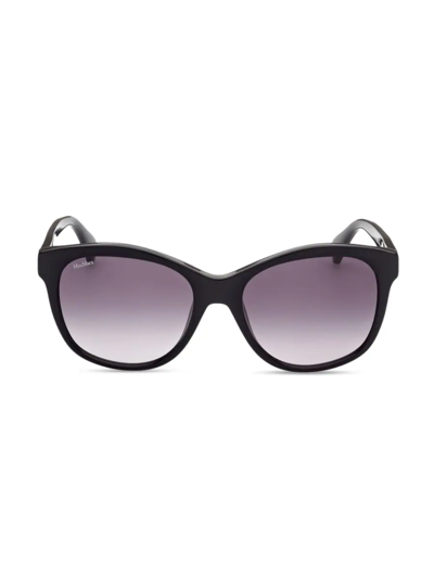Shop Max Mara Women's 56mm Butterfly Sunglasses In Black