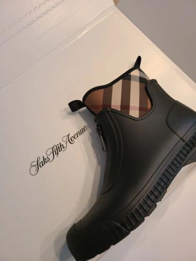 Pre-owned Burberry $700 Men's  Monogram Boots Zip Limited Edition Sz 10 Authentic In Multicolor