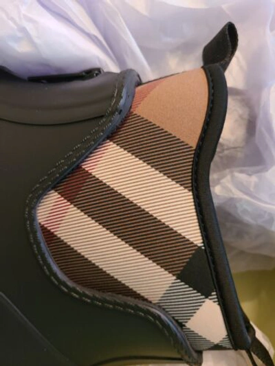Pre-owned Burberry $700 Men's  Monogram Boots Zip Limited Edition Sz 10 Authentic In Multicolor