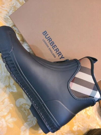 Pre-owned Burberry $700 Men's  Monogram Boots Zip Limited Edition Sz 10 Authentic In Multicolor