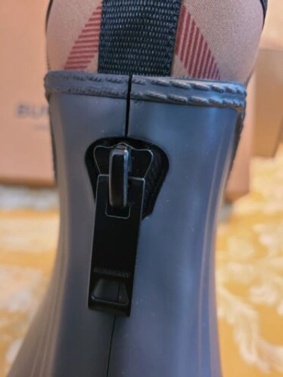 Pre-owned Burberry $700 Men's  Monogram Boots Zip Limited Edition Sz 10 Authentic In Multicolor