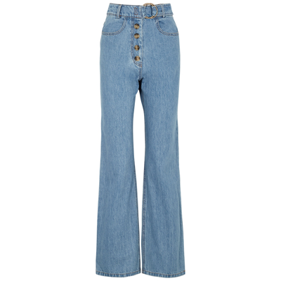 Shop Rejina Pyo Emily Blue Wide-leg Jeans In Denim