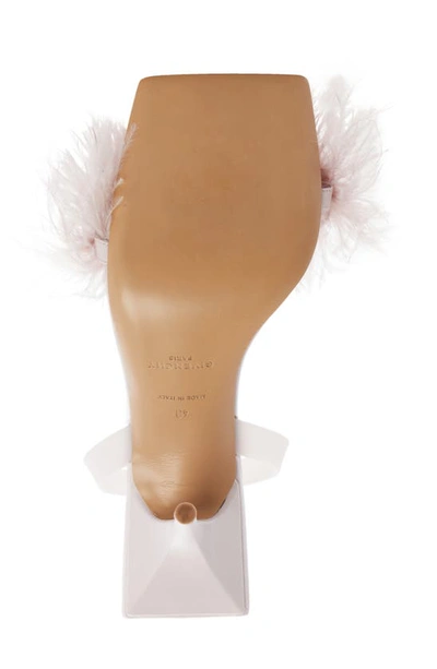 Shop Givenchy G-chain & Ostrich Feather Slingback Sandal In Pink