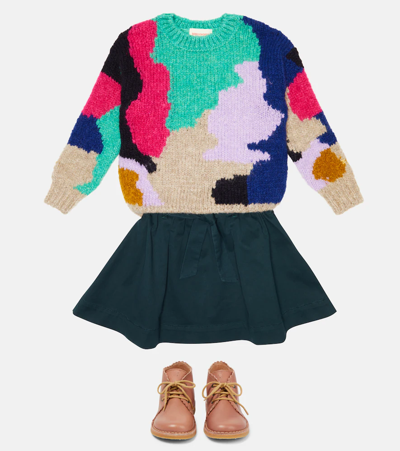 Shop Bobo Choses Colorblocked Intarsia Sweater In Mutil