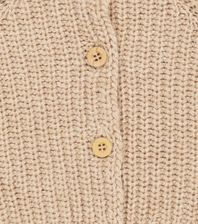 Shop The New Society Baby Easy Rib Wool-blend Cardigan In Neutral