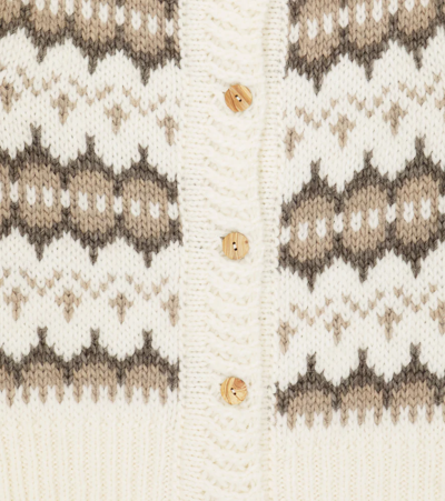 The New Society Theo Jacquard Cardigan In Zigzag Fantasy