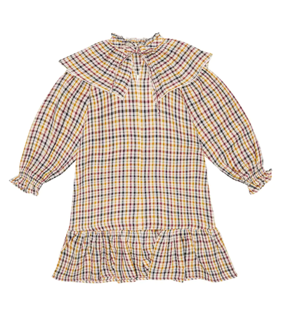 Shop The New Society Berenice Checked Cotton Dress In Multicolor Check