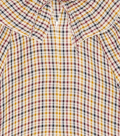 Shop The New Society Berenice Checked Cotton Dress In Multicolor Check