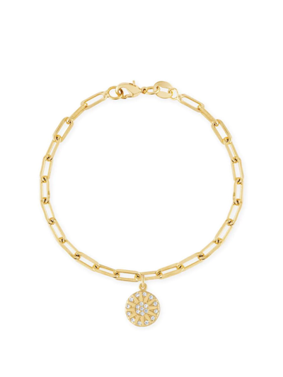 Shop Alexa Leigh Women's 18k Gold-filled & Crystal Charm Chain Bracelet