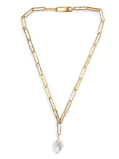 Shop Alighieri Women's 24k-gold-plated & Baroque Pearl Pendant Necklace
