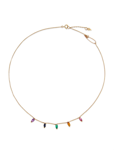 Shop Loren Stewart Women's Colors Of Love 14k Yellow Gold & Multi-gemstone Collar Necklace