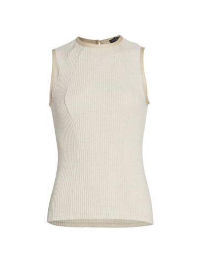 Shop Rag & Bone Women's Echo Rib-knit Cotton-blend Tank Top In Ivory