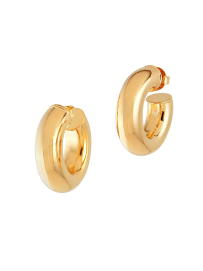 Shop Martha Calvo Women's Donut 14k Gold-plated Hoop Earrings In Yellow Gold