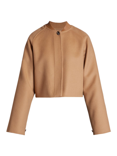 Shop Loewe Women's Wool-blend Jacket In Camel